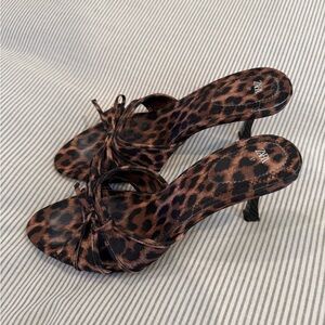 Zara Leopard Kitten Heels
